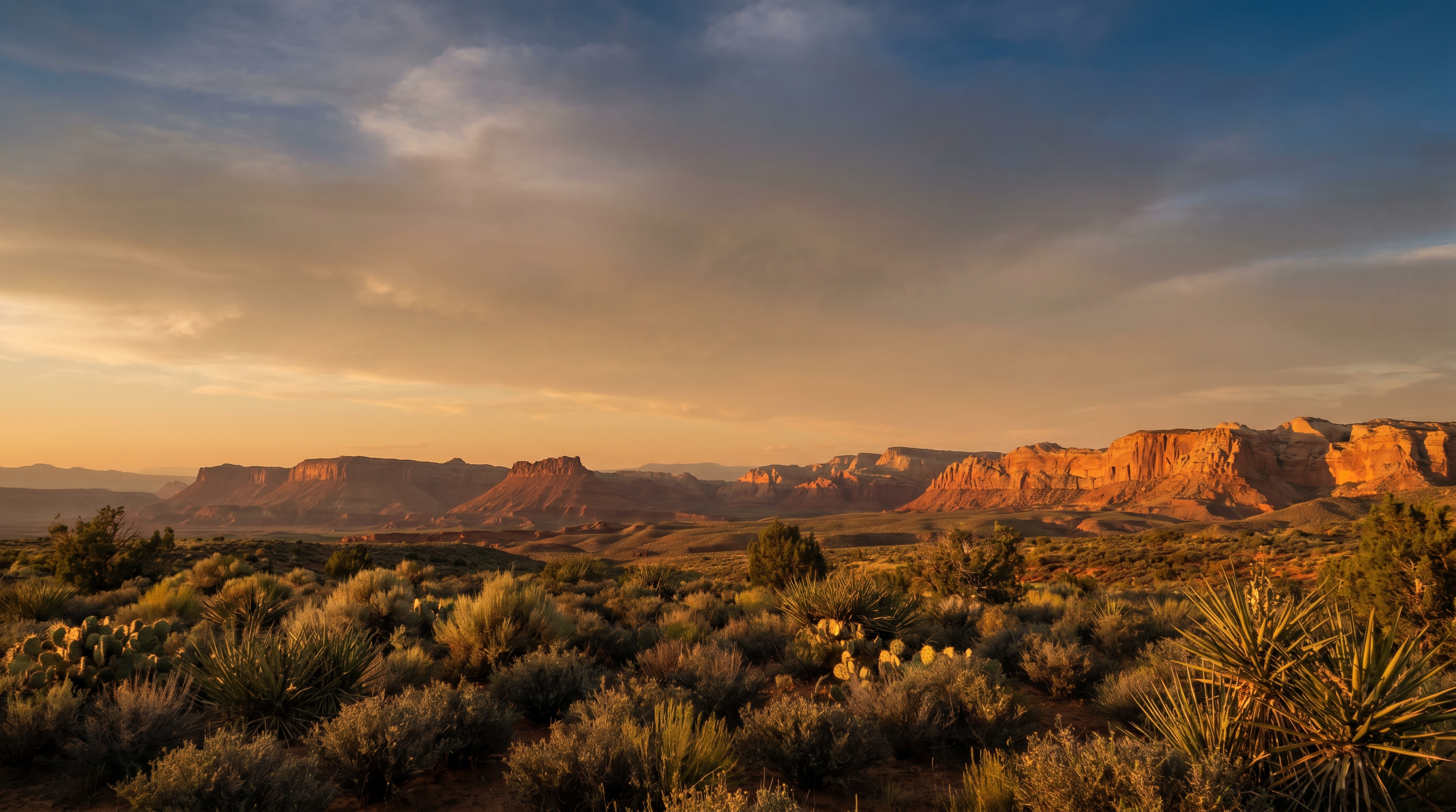 St. George Utah desert landscape at golden hour